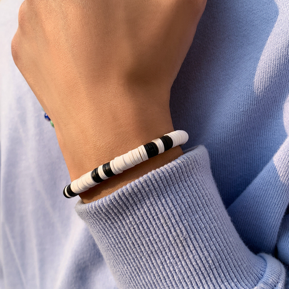 Bohemian Style Black & White Bracelet - Damned Threads
